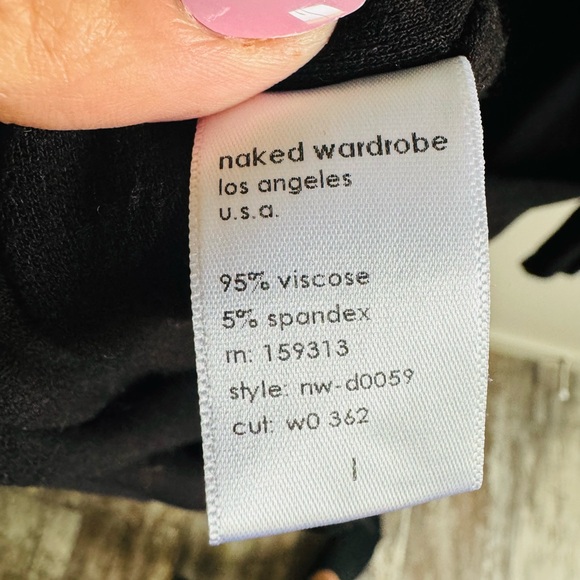 Naked Wardrobe Black Knee Length Long Sleeve Lined Dress Sz Small - Picture 3 of 4